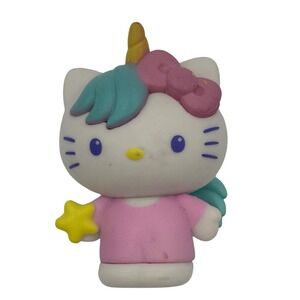 Hello Kitty series 2 Unicorn‎ Figure pink bow Figurine Sanrio Blue Collectible